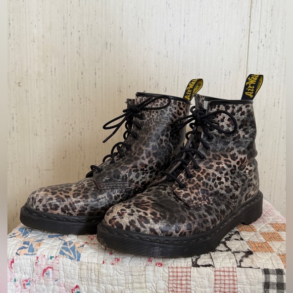 Dr Martens Cheetah Print Boots - Picture 1 of 6